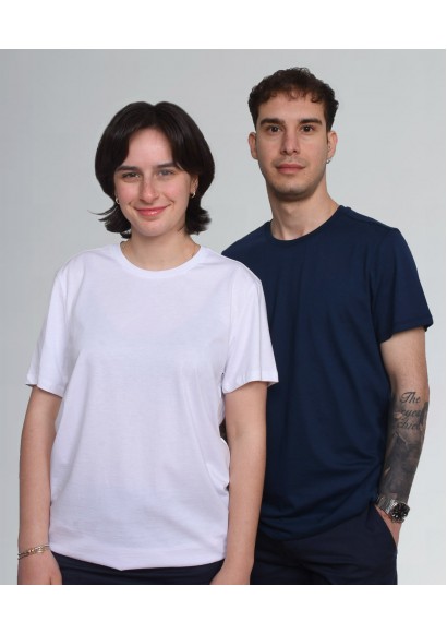 Pamuklu Sıfır Yaka Tshirt 