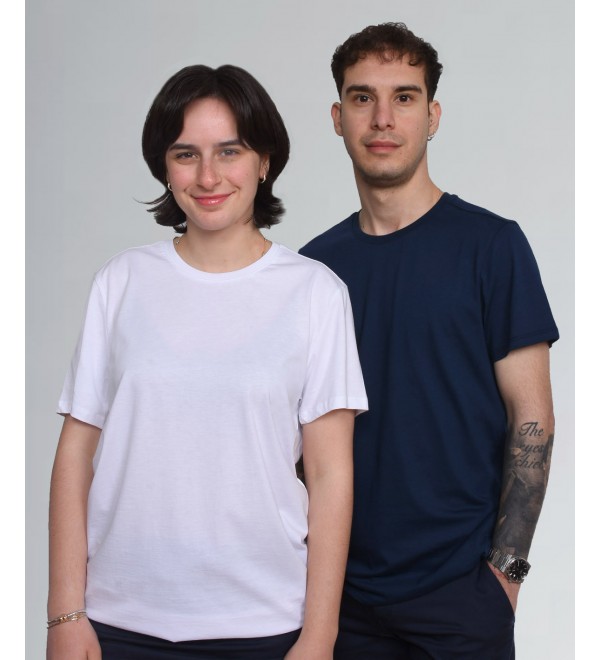 Pamuklu Sıfır Yaka Tshirt